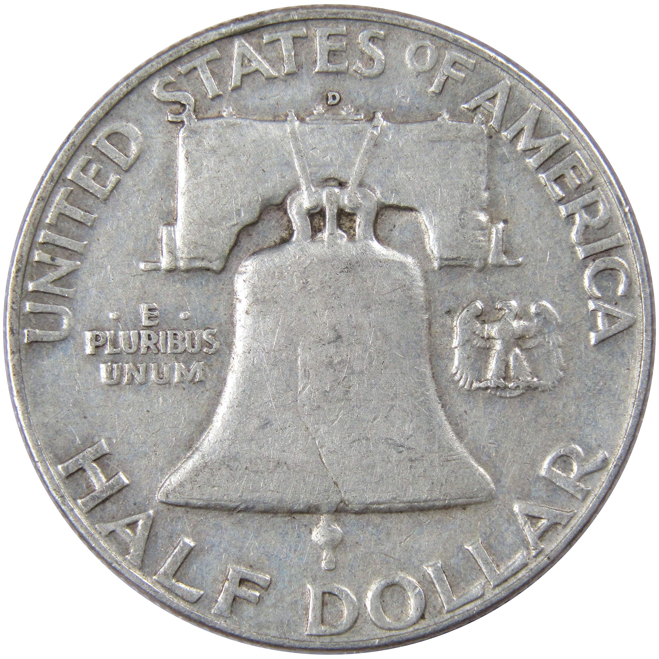 Amazon.com: 1958 D Franklin Medio Dólar Circulado de Plata 50c